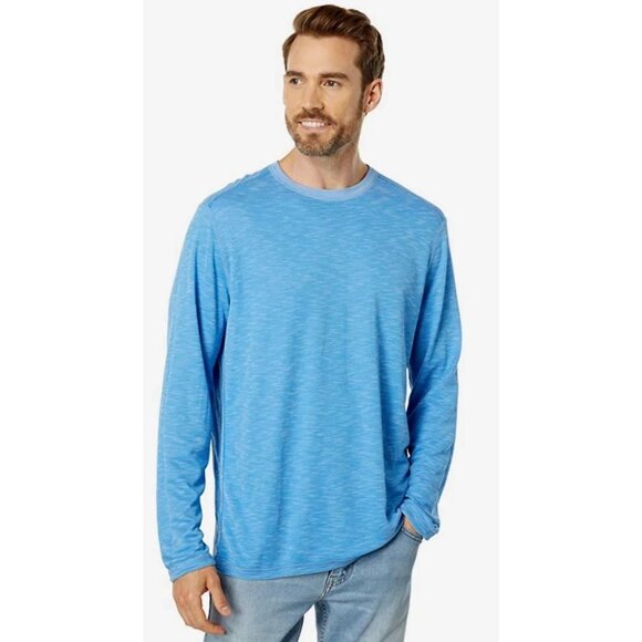 Tommy Bahama Flip Sky IslandZone Reversible Long Sleeve Tee Men’s S Vibrant Sea - Picture 4 of 4